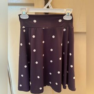 Kids silky navy / white polka dot Azure skirt